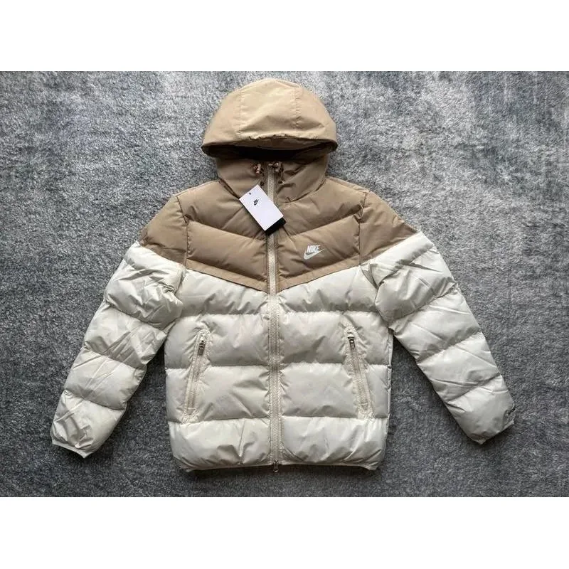 Nike Nike Air Tech Fleece Hooded Puffer Jacket Beige/Chai Beige - 1