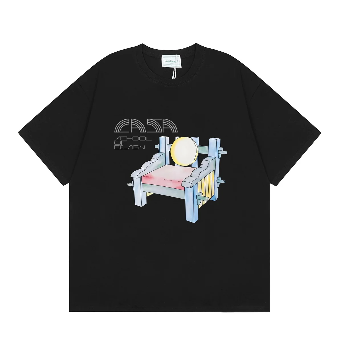 Other Black 'Casa School of Design' Graphic T-Shirt Black - 1