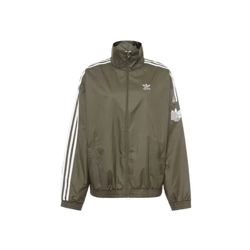 Adidas Adidas Three Stripes Military Green Track Jacket Green - 1
