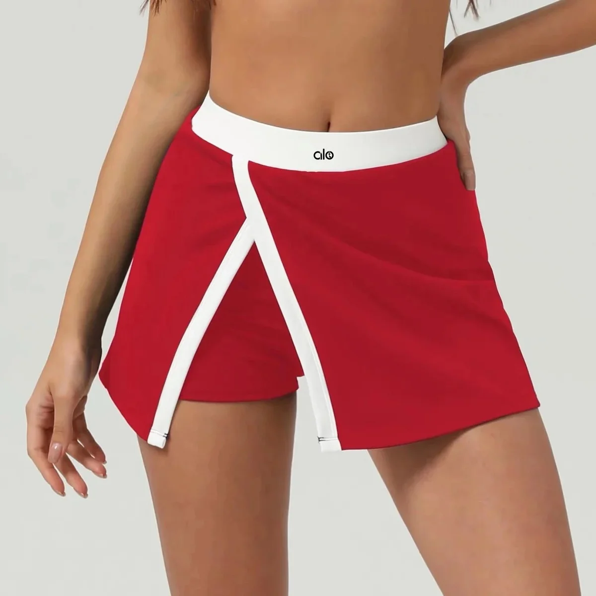 Other CLO热烈红-短裙 Women's Red Skort with White Trim Red - 1
