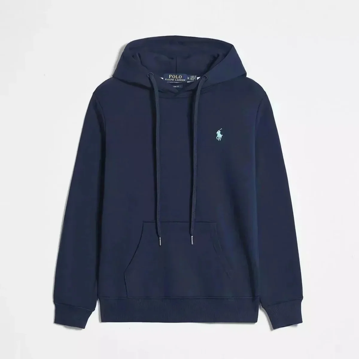 Polo Ralph Lauren Polo Ralph Lauren Navy Blue Hoodie with Green Pony Logo Navy - 1