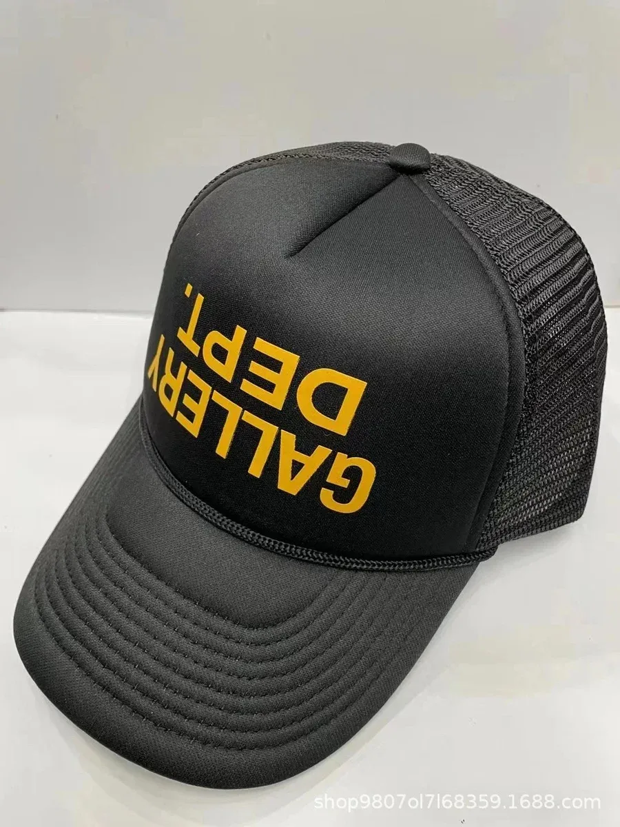 Gallery Dept. Gallery Dept. Black/Gold 'GALLERY DEPT.' Trucker Hat Black - 1