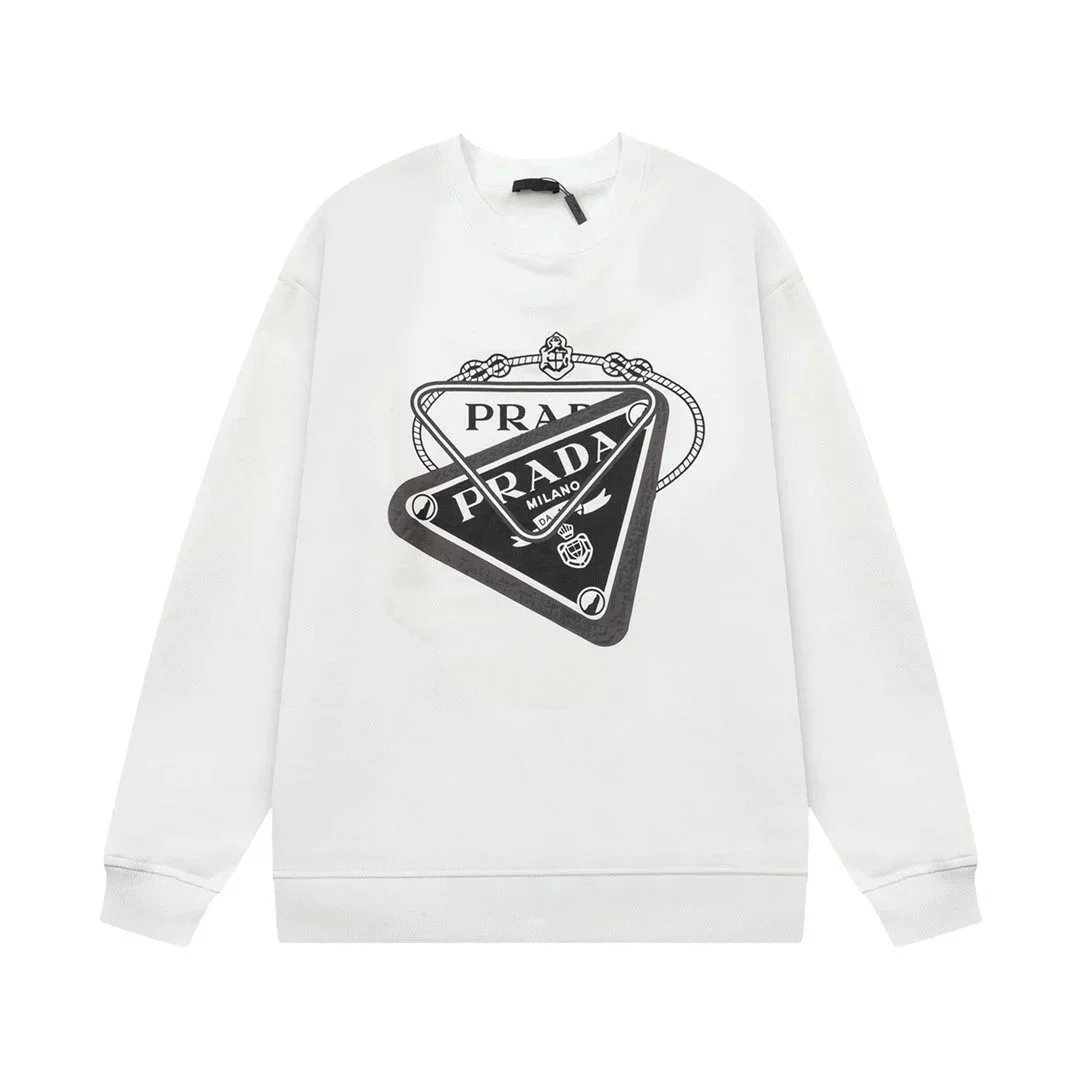 Prada Prada Triangle Logo Sweatshirt JAY11 White White