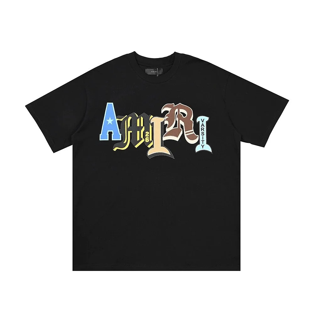Amiri Amiri Varsity Letter T-Shirt Black Black - 1