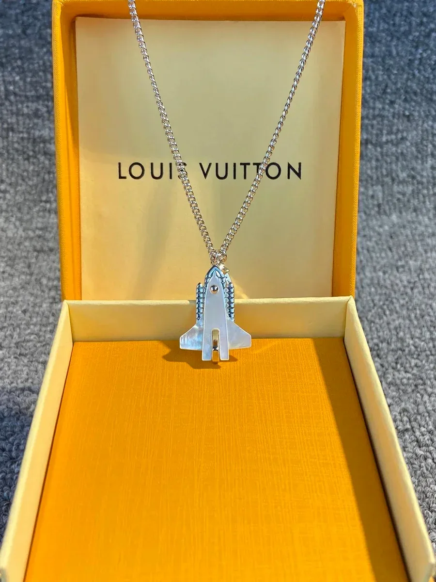 Louis Vuitton Louis Vuitton Space Shuttle Pendant Necklace Silver Silver