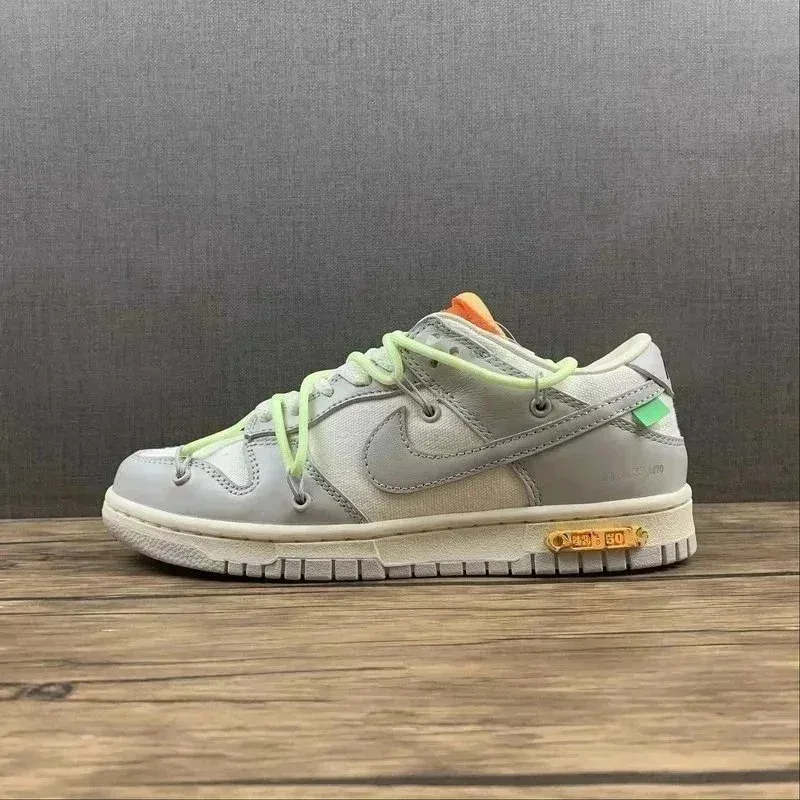 Nike Nike Off-White x Dunk Low 'Sail/University Red' Sneakers Grey - 1