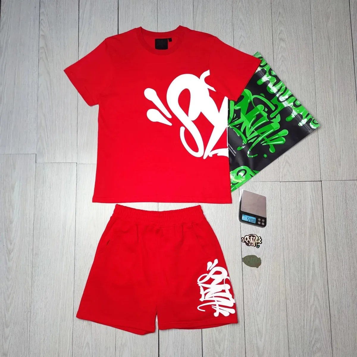 Other 44 Red Set Streetwear T-Shirt & Shorts Red - 1