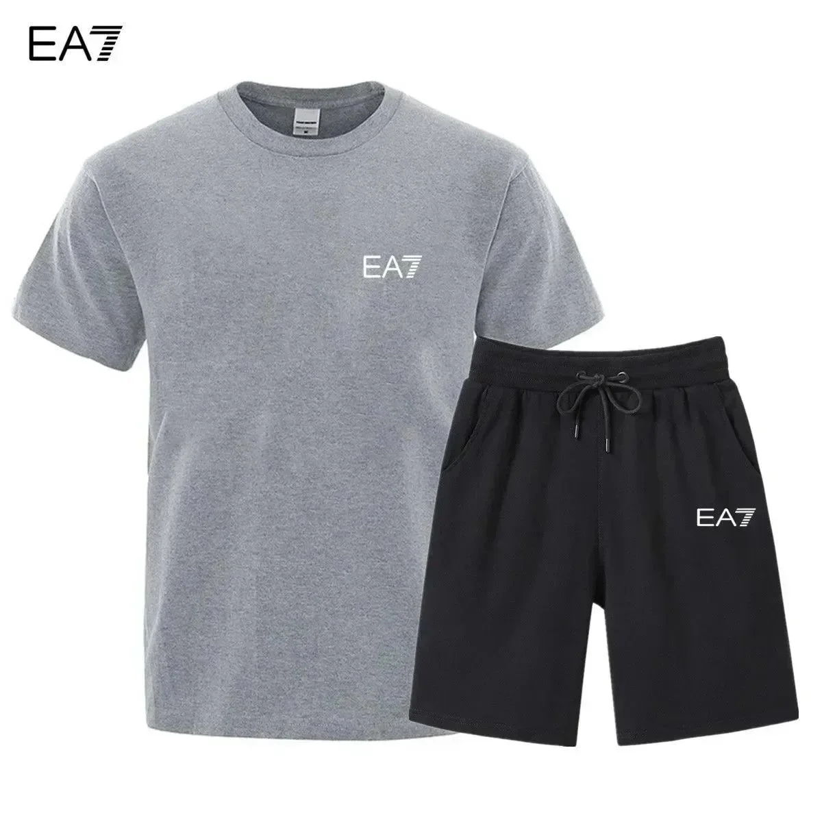 Armani EA7 Grey/Black Co-ord Set Grey