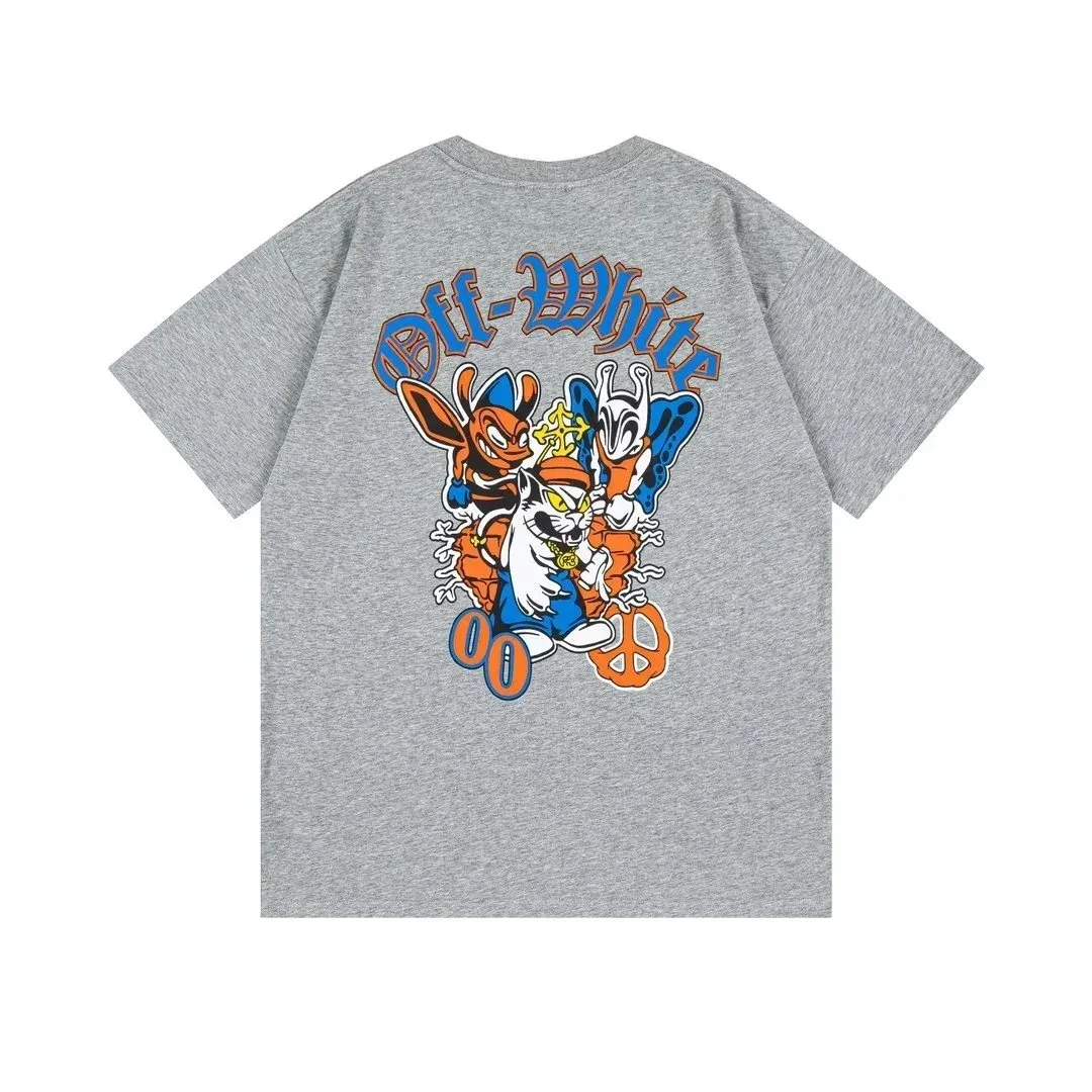 Off-White Off-White Off-100-02 Heather Grey T-Shirt Grey - 1