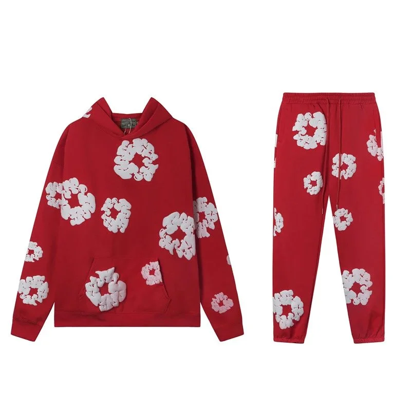 Other Red Abstract Print Tracksuit Set Red - 1