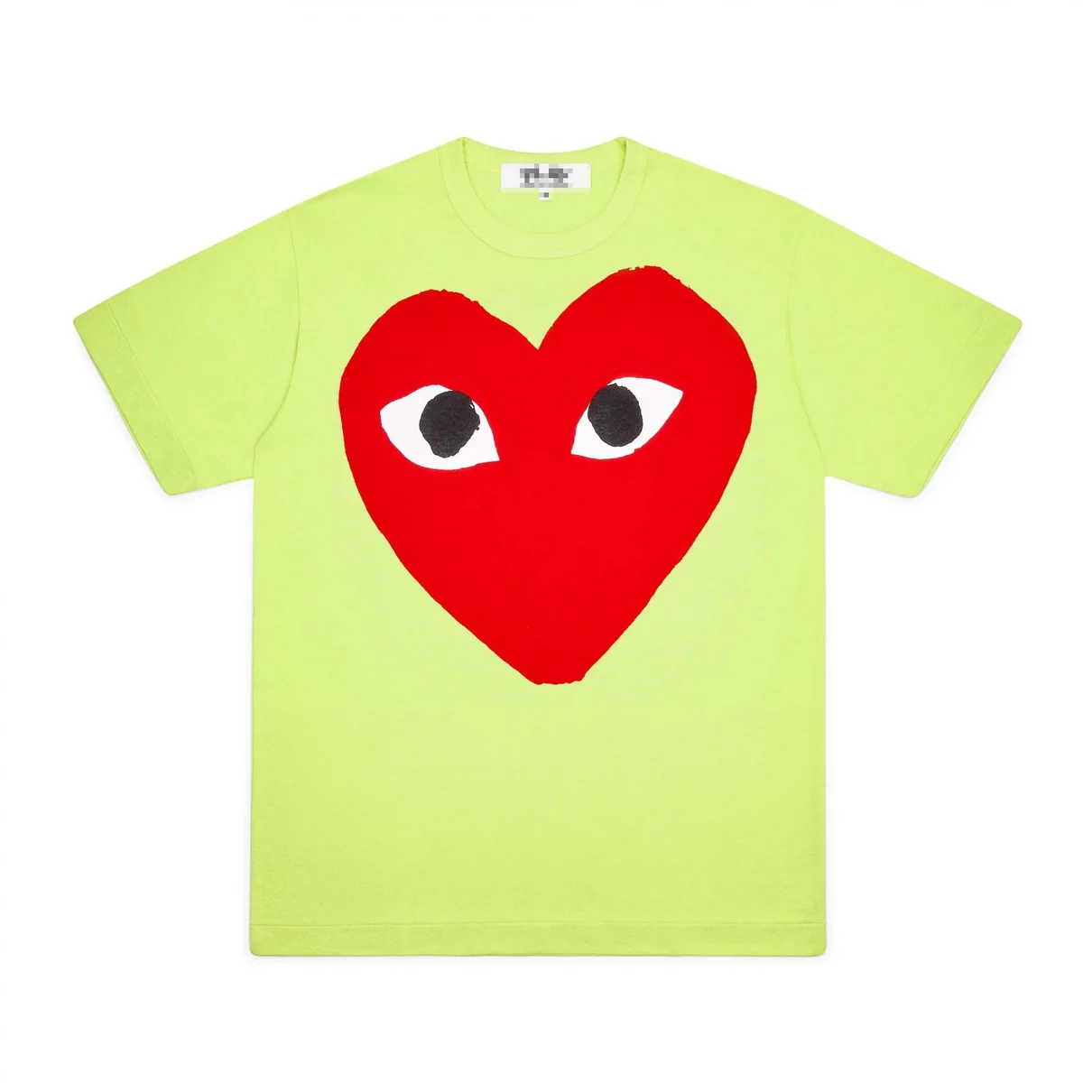 Comme des Garçons Comme des Garçons PLAY Heart T-Shirt Lime Green Red Green - 1