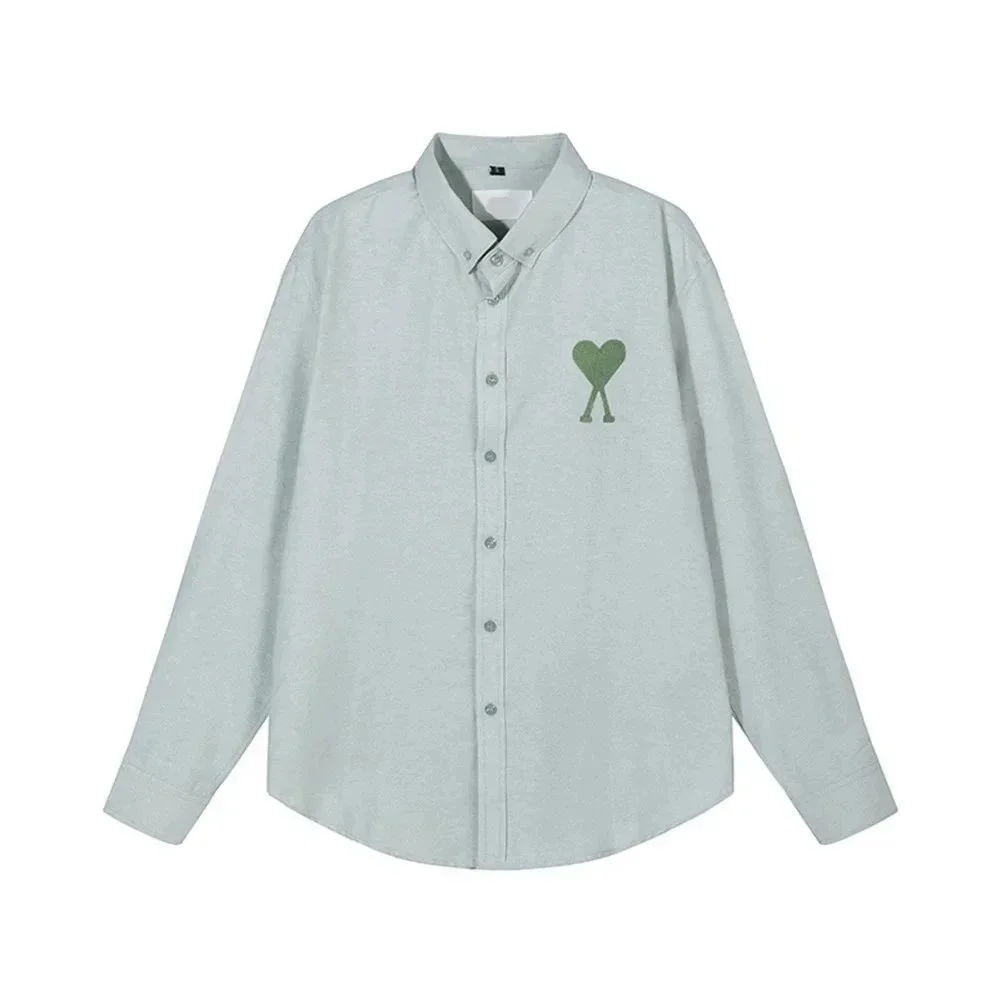 Ami Paris Ami Paris Ami de Coeur Mint Green Button-Down Shirt Green