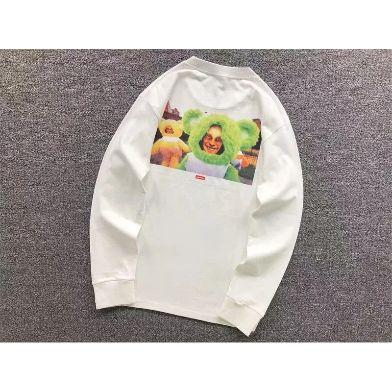 Supreme Supreme Bear Print Long Sleeve T-Shirt White White - 1
