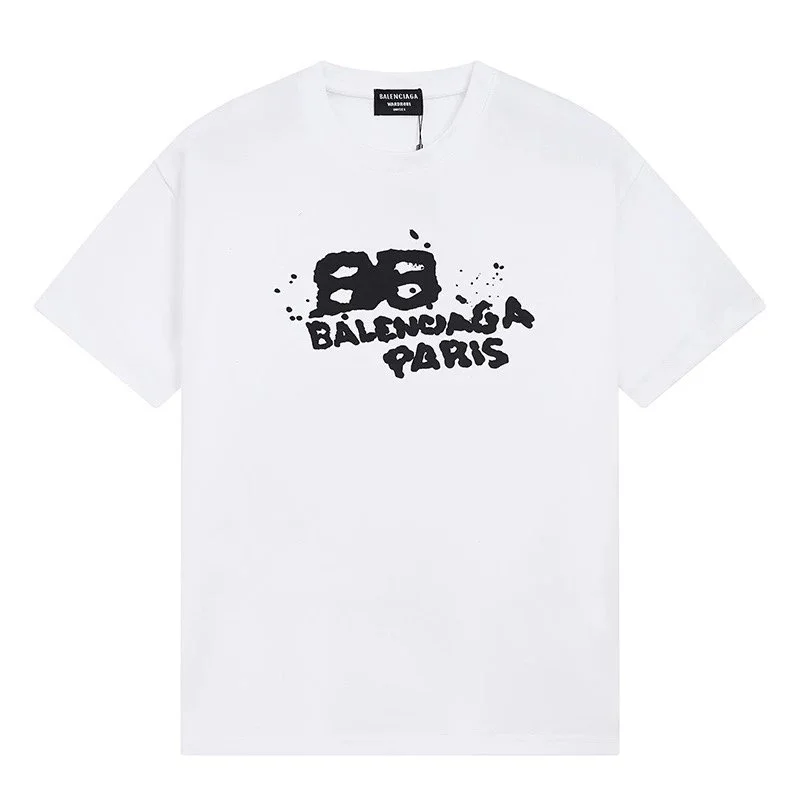 Balenciaga Balenciaga White BA Logo T-Shirt White - 1