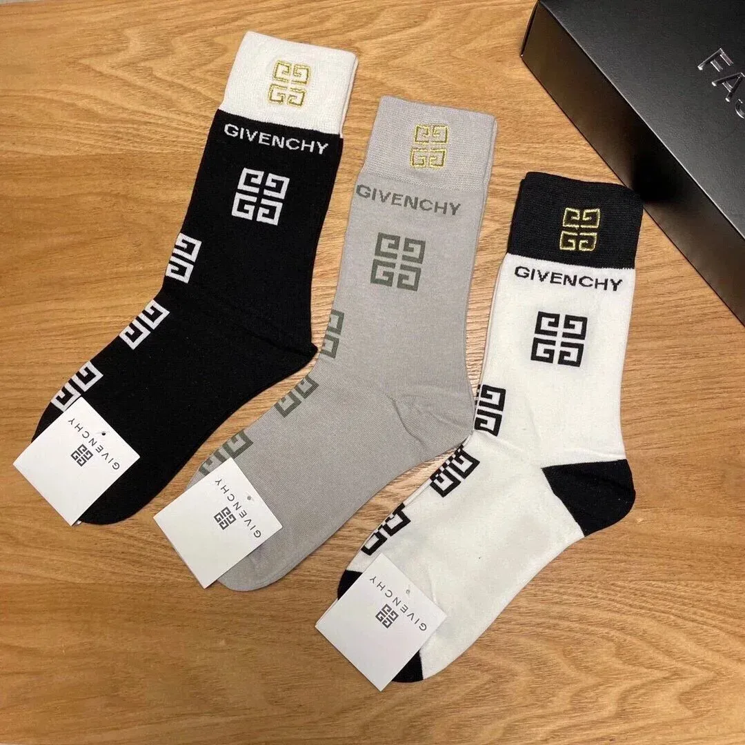 Givenchy Givenchy GG Logo Socks Black/White/Grey Black - 1