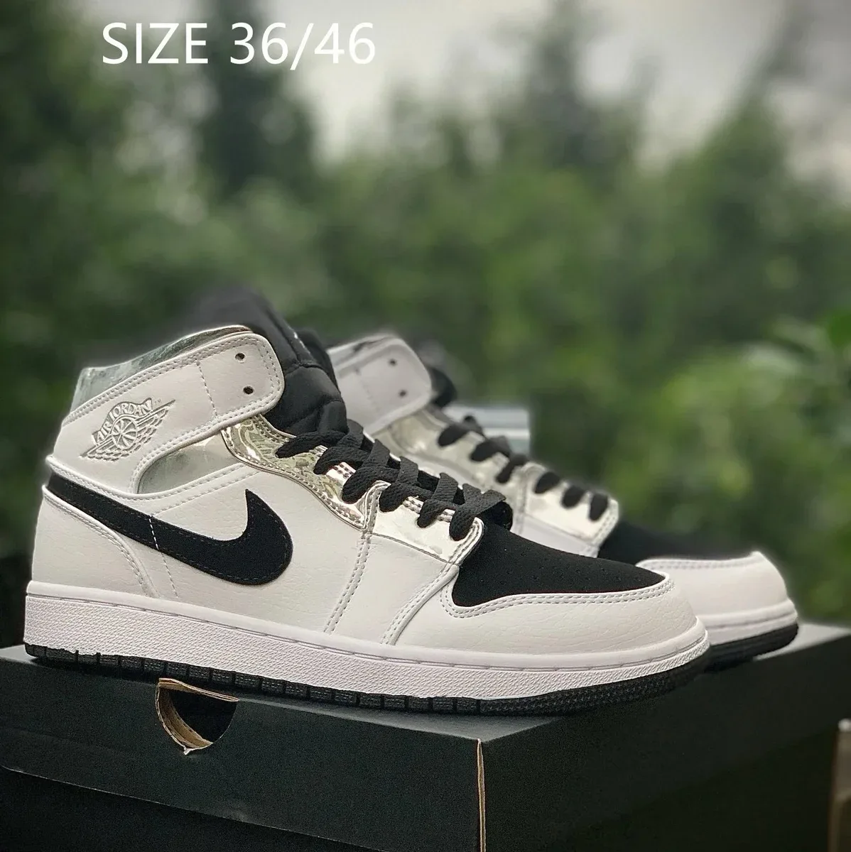 Nike Nike Air Jordan 1 Mid Black Silver Sneakers Black - 1