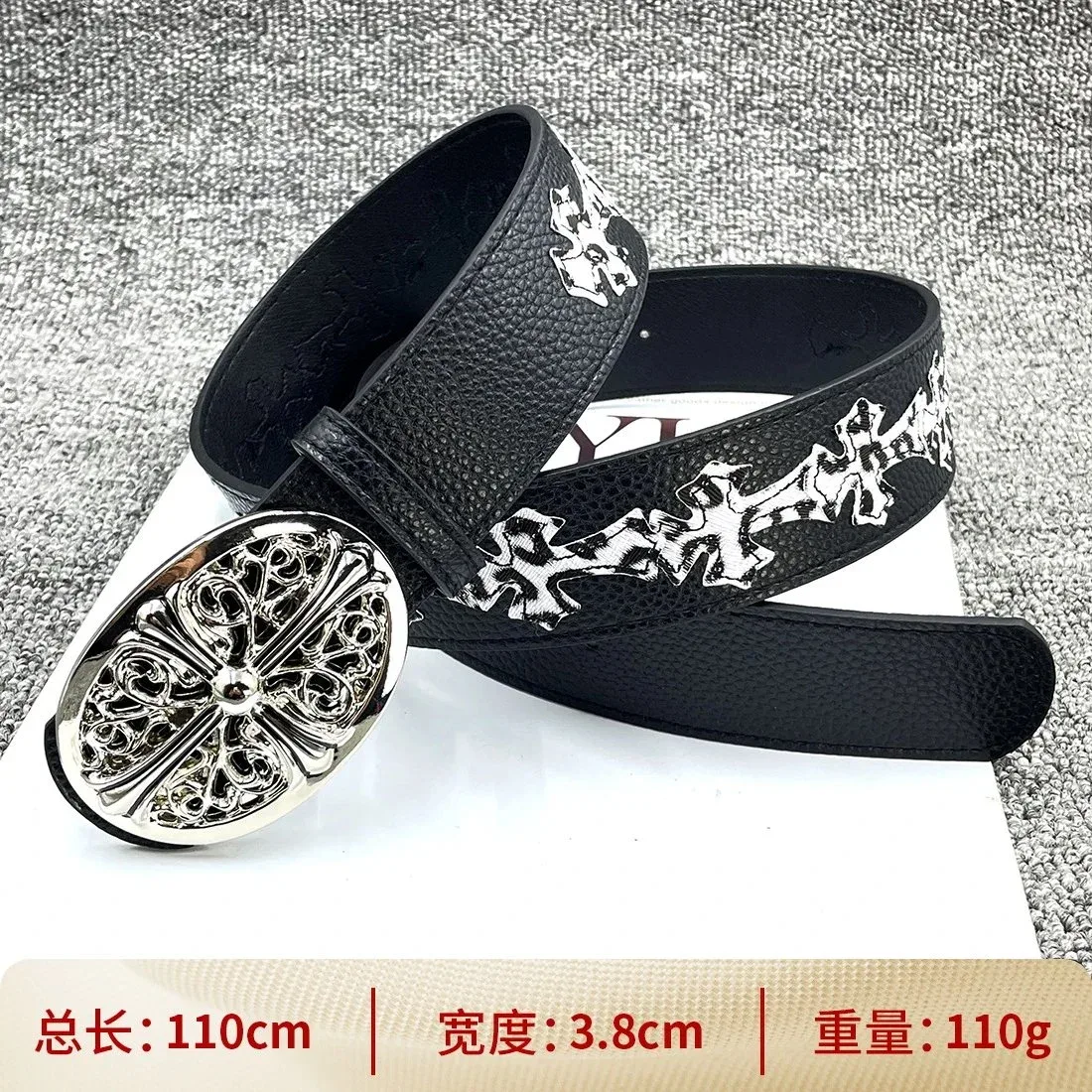 Chrome Hearts Chrome Hearts Black Leopard Cross Belt Black - 1