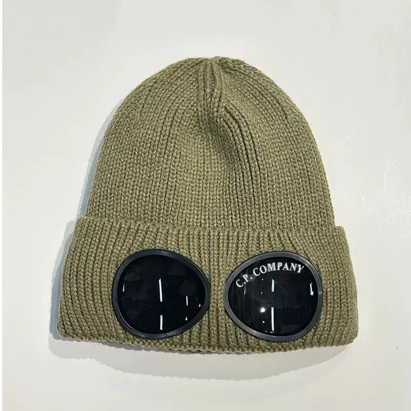 CP Company C.P. Company Goggle Olive Beanie Green - 1