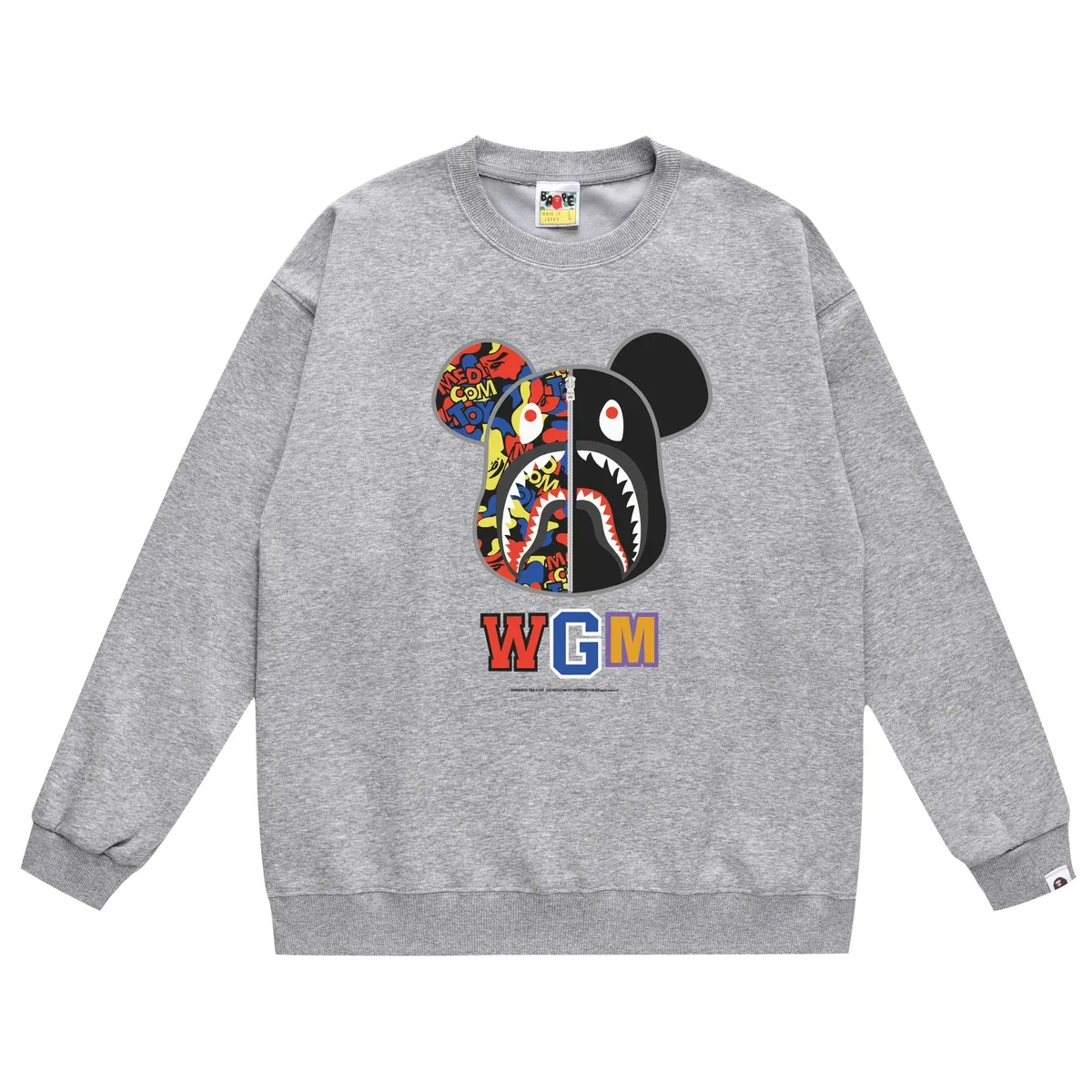 A Bathing Ape A Bathing Ape BAPE STA Grey WGM Bear Sweatshirt Grey - 1