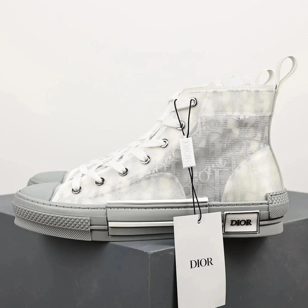 Dior Dior Lady Dior White/Grey Transparent High-Top Sneakers White - 1