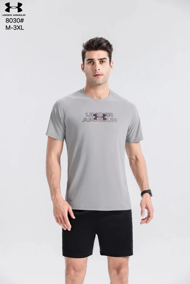 Under Armour Under Armour Grey Solid T-Shirt Men's Grey - 1
