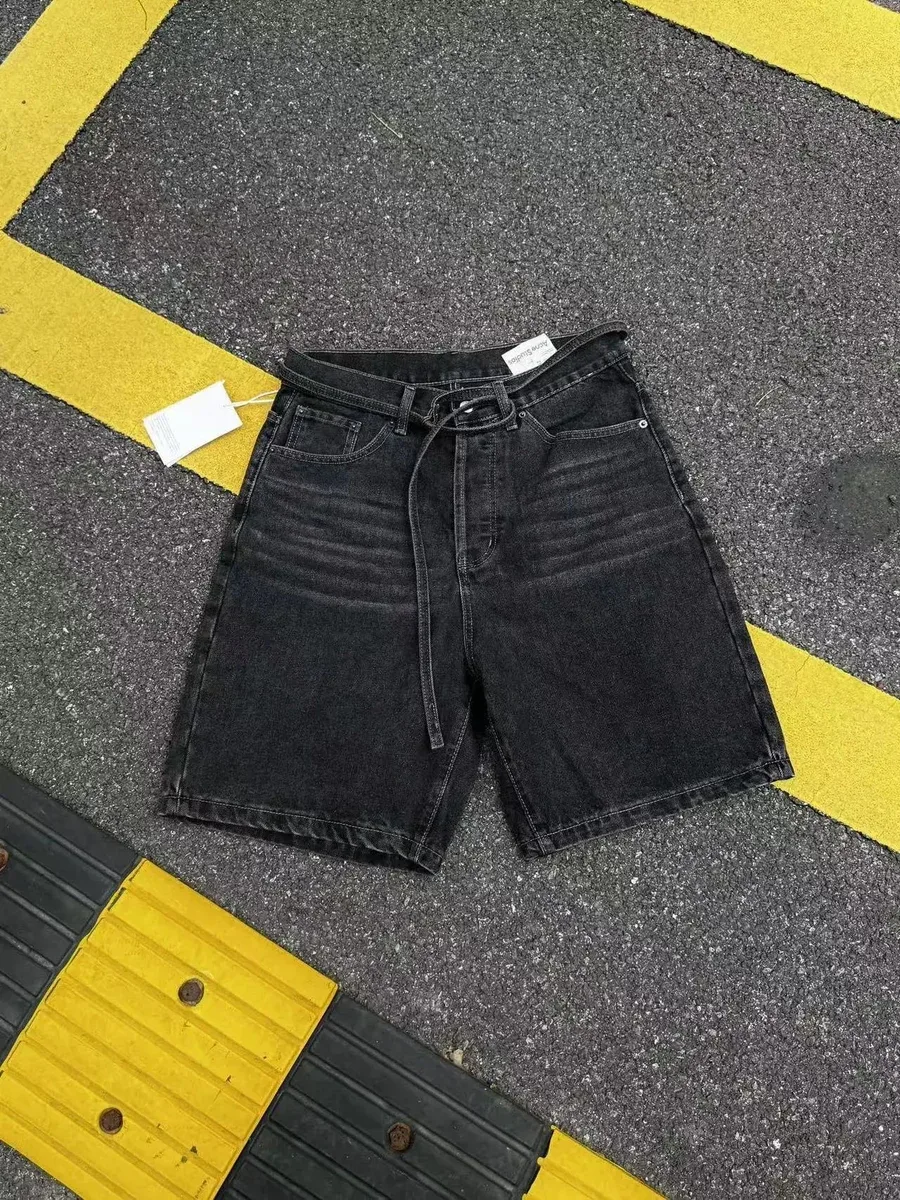 Other AC Black Drawstring Denim Shorts Black - 1