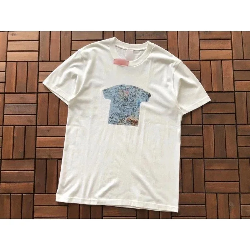 Other White Graphic T-Shirt Casual Top White - 1