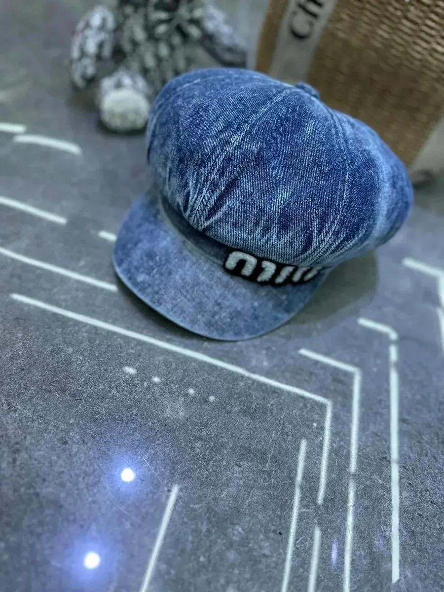 Miu Miu Miu Miu Denim Blue Cap Blue