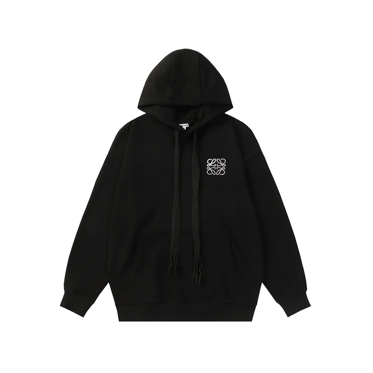 Loewe Loewe Anagram Logo Black Hoodie Black - 1
