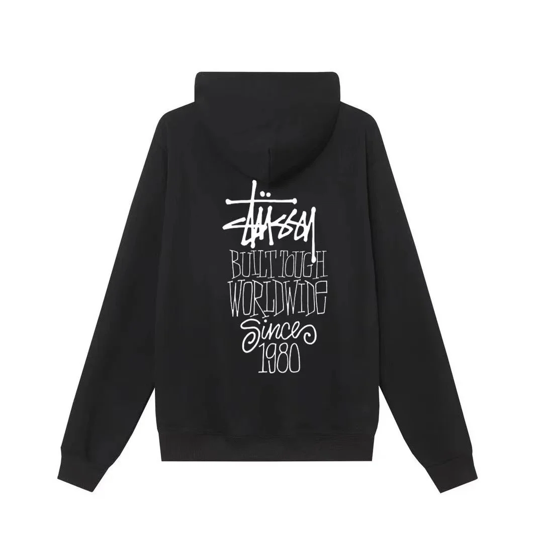 Stussy Stussy Built Tough Worldwide Since 1980 Black Hoodie Black - 1