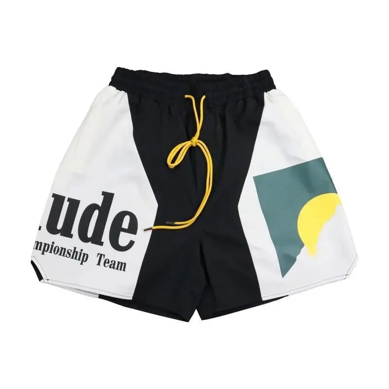 Other Black/White/Teal Graphic Color Block Shorts Multicolor - 1