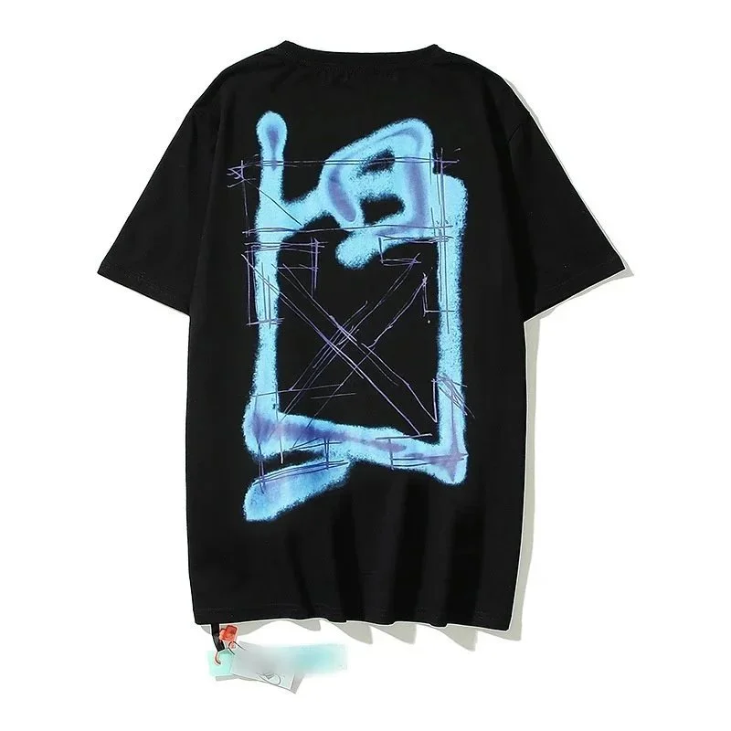 Other Black Blue Graffiti Print T-Shirt Black - 1