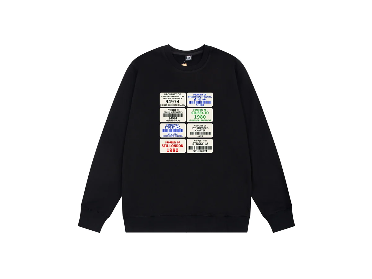 Stussy Stussy Stüssy Black Label Sweatshirt Black - 1