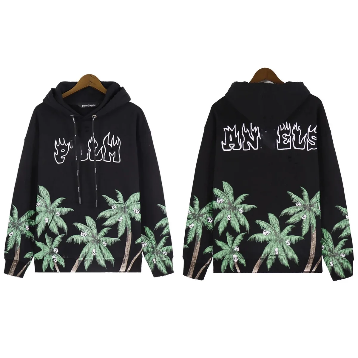 Palm Angels Palm Angels Palm City Black Coconut Tree Hoodie Black