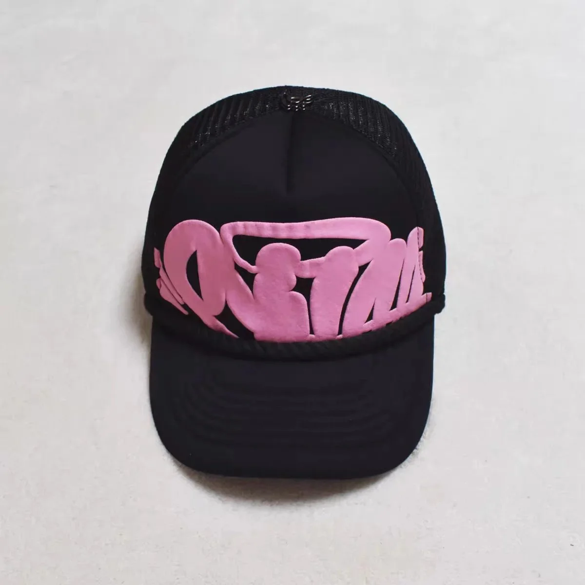 Other Unisex Black with Pink 'Social' Trucker Cap Black - 1