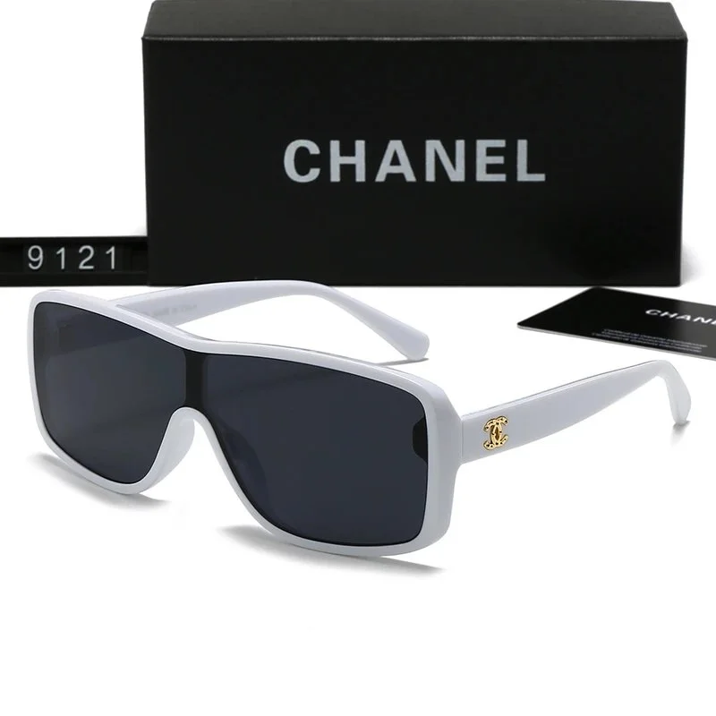 Chanel Chanel White Classic Logo Sunglasses White