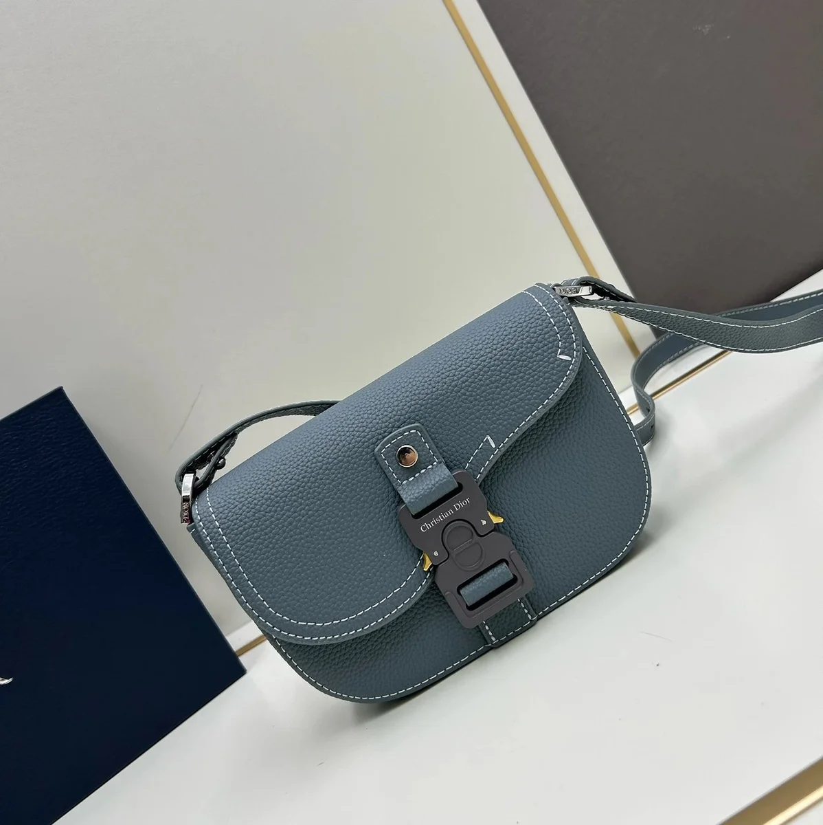 Dior Dior Saddle Sail Blue Crossbody Bag Blue