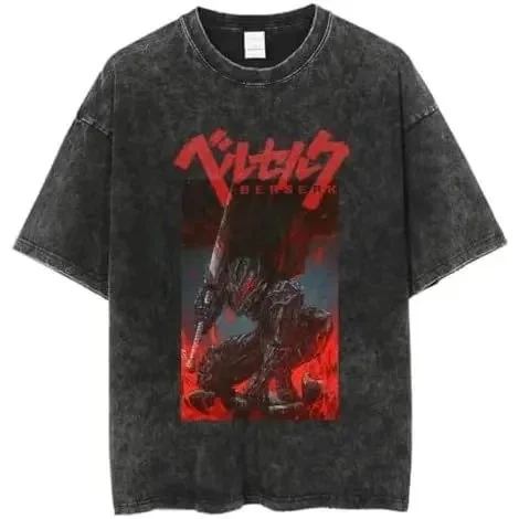 Other Berserk Graphic T-Shirt Black Casual Top Black - 1