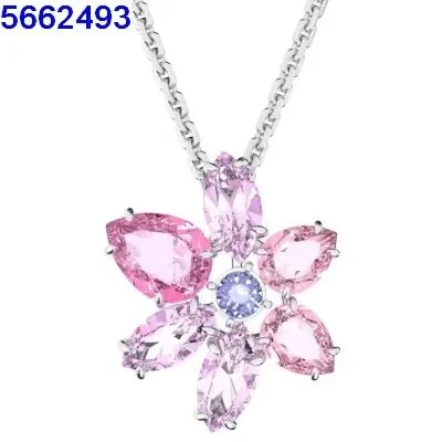 Swarovski Swarovski Tennis Pink Crystal Necklace Pink - 1