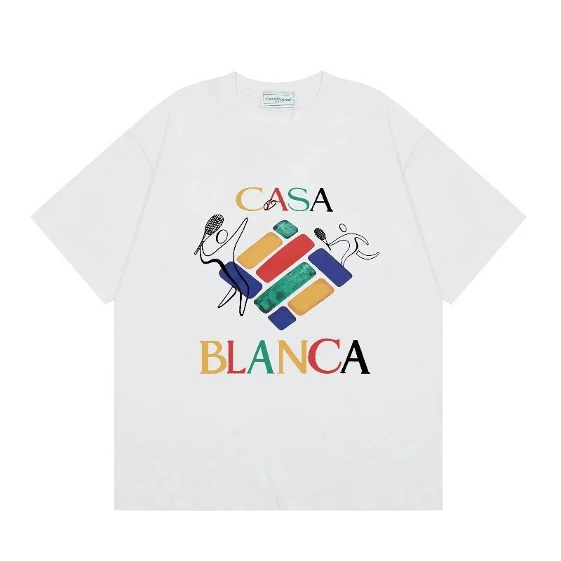 Other Casa Blanca Color Block Graphic T-Shirt White White - 1