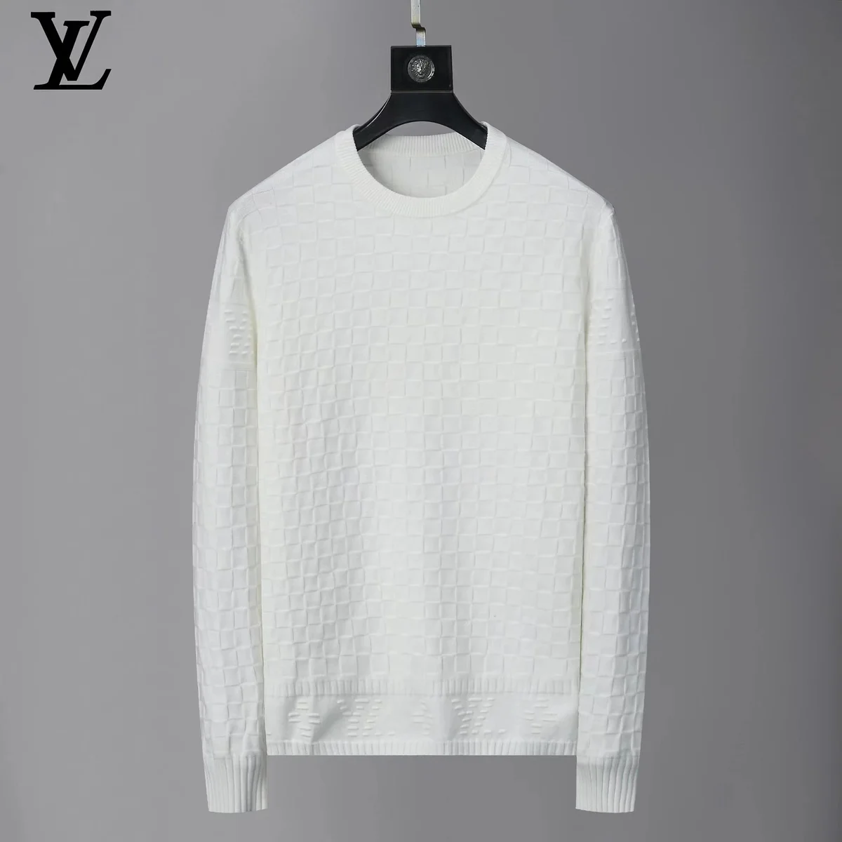 Louis Vuitton Louis Vuitton White Monogram Knit Sweater White