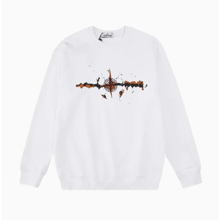 Stone Island Stone Island Compass Splatter Sweatshirt White White