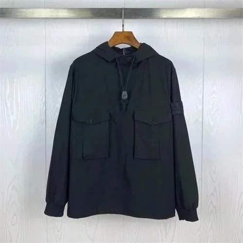 Stone Island Stone Island 68-15 Black Hooded Jacket Black