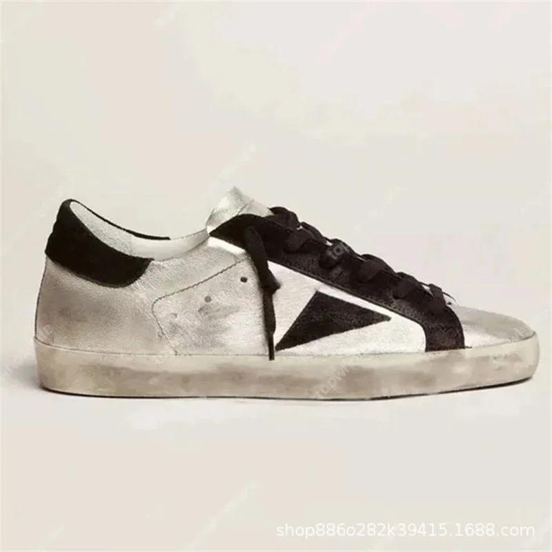 Golden Goose Golden Goose Super-Star Silver/Black Sneakers Silver - 1