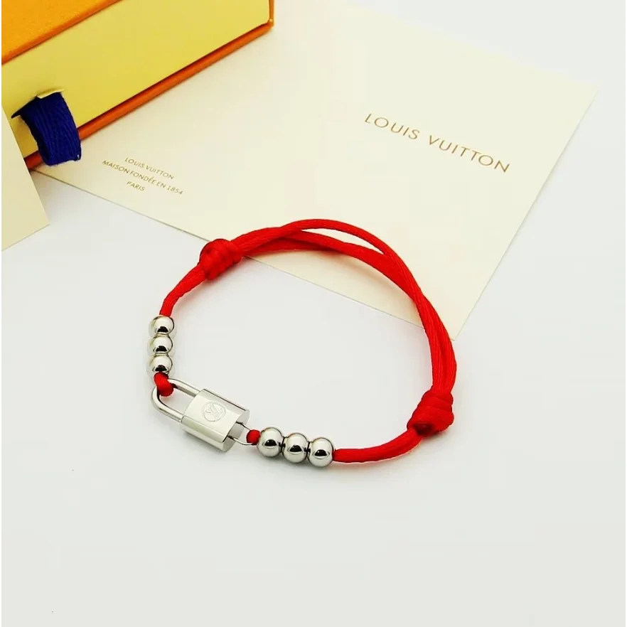 Louis Vuitton Louis Vuitton Lockit Red Cord Bracelet Red