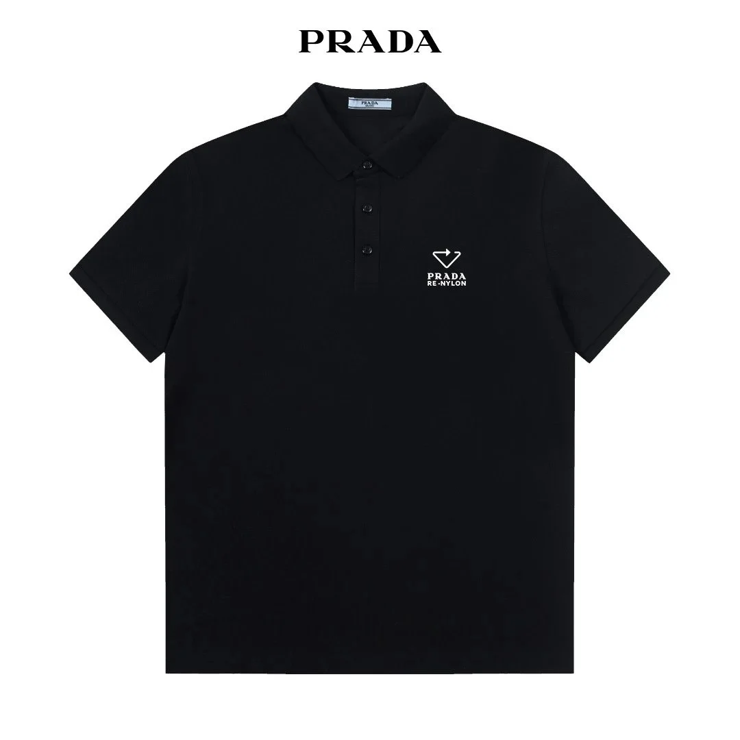 Prada Prada Re-Nylon Black Polo Shirt Black