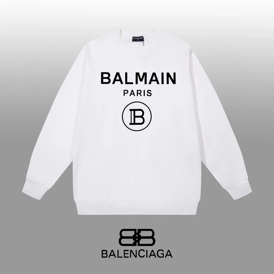 Balenciaga Balenciaga White Logo Crewneck Sweatshirt White - 1