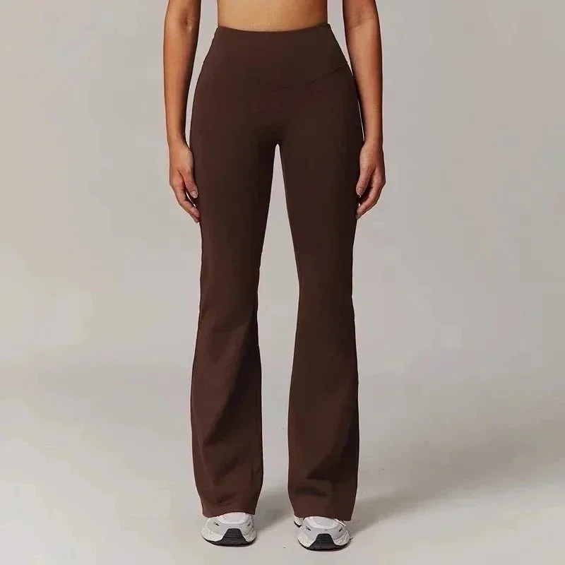 Other Microfiber Flare Pants -焦茶咖微喇长裤DCK9172 Brown - 1