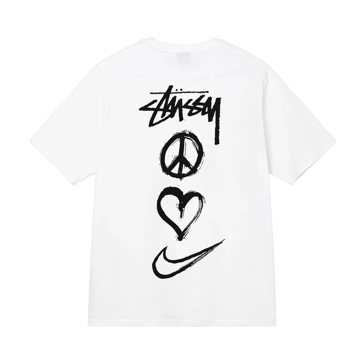 Stussy Stussy Peace Love Nike White T-Shirt White - 1