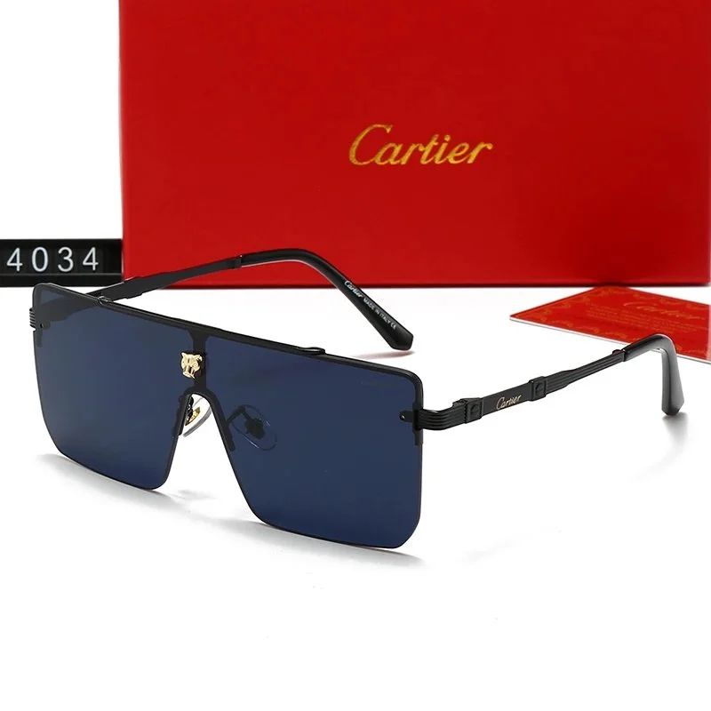 Cartier Cartier Panthere Square Sunglasses Blue Black Blue